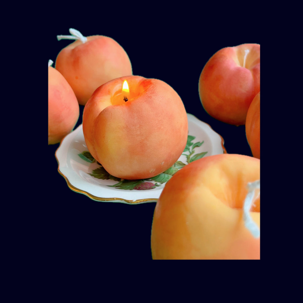 peach shaped candle