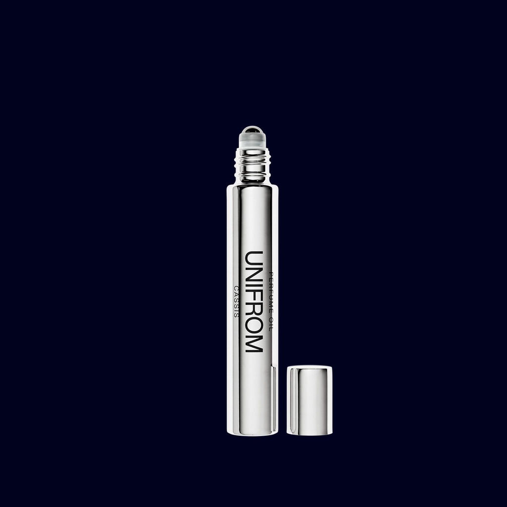 uniform perfume oil in silver roll on cassis