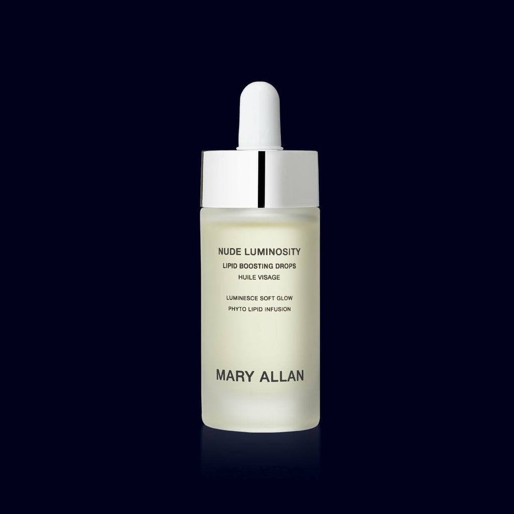 mary allan nude luminosity lipid boosting drops-face oil in glass bottle