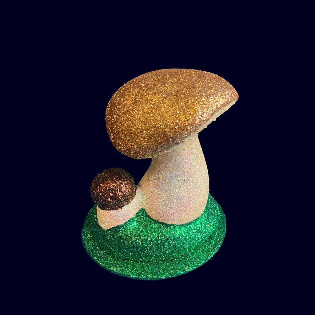 christmas decoration glitter mushroom papier maché ino schaller