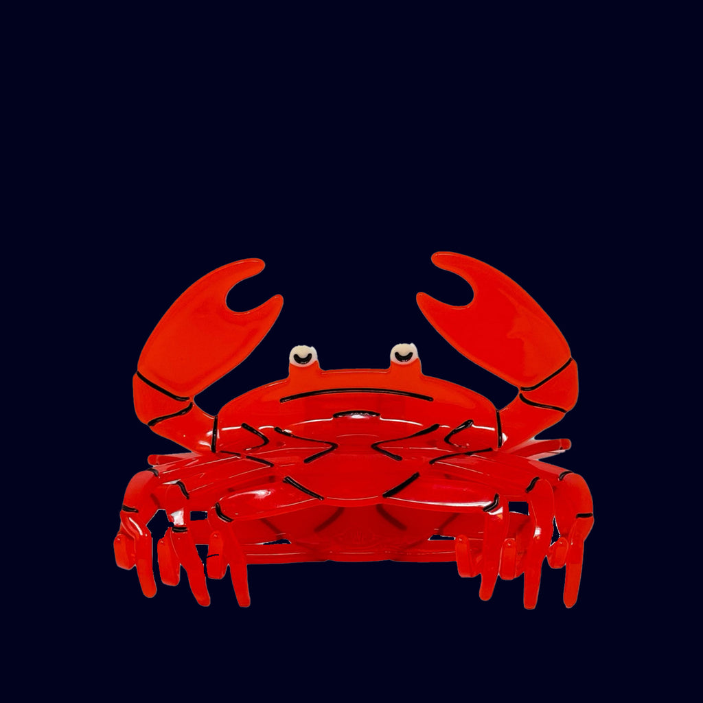 hair claw crab red