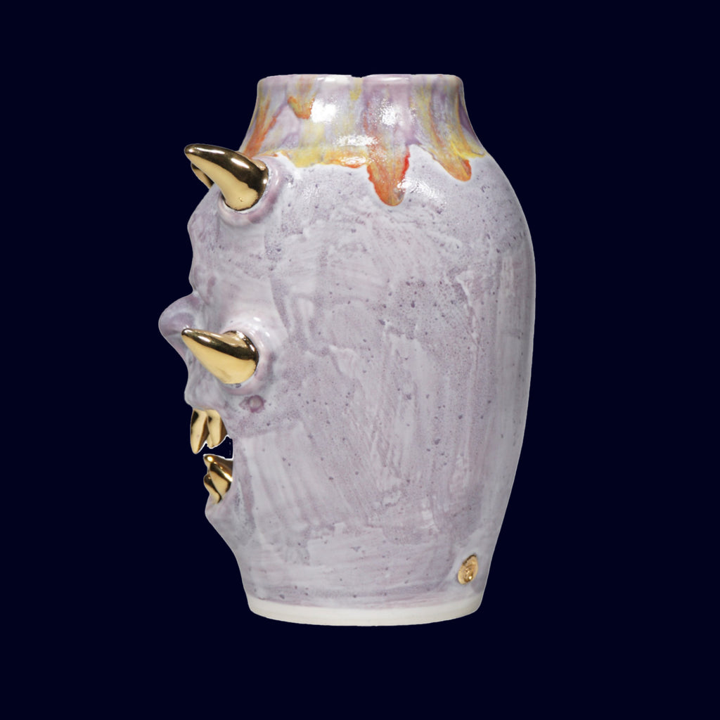dogabi ceramic vase gold teeth