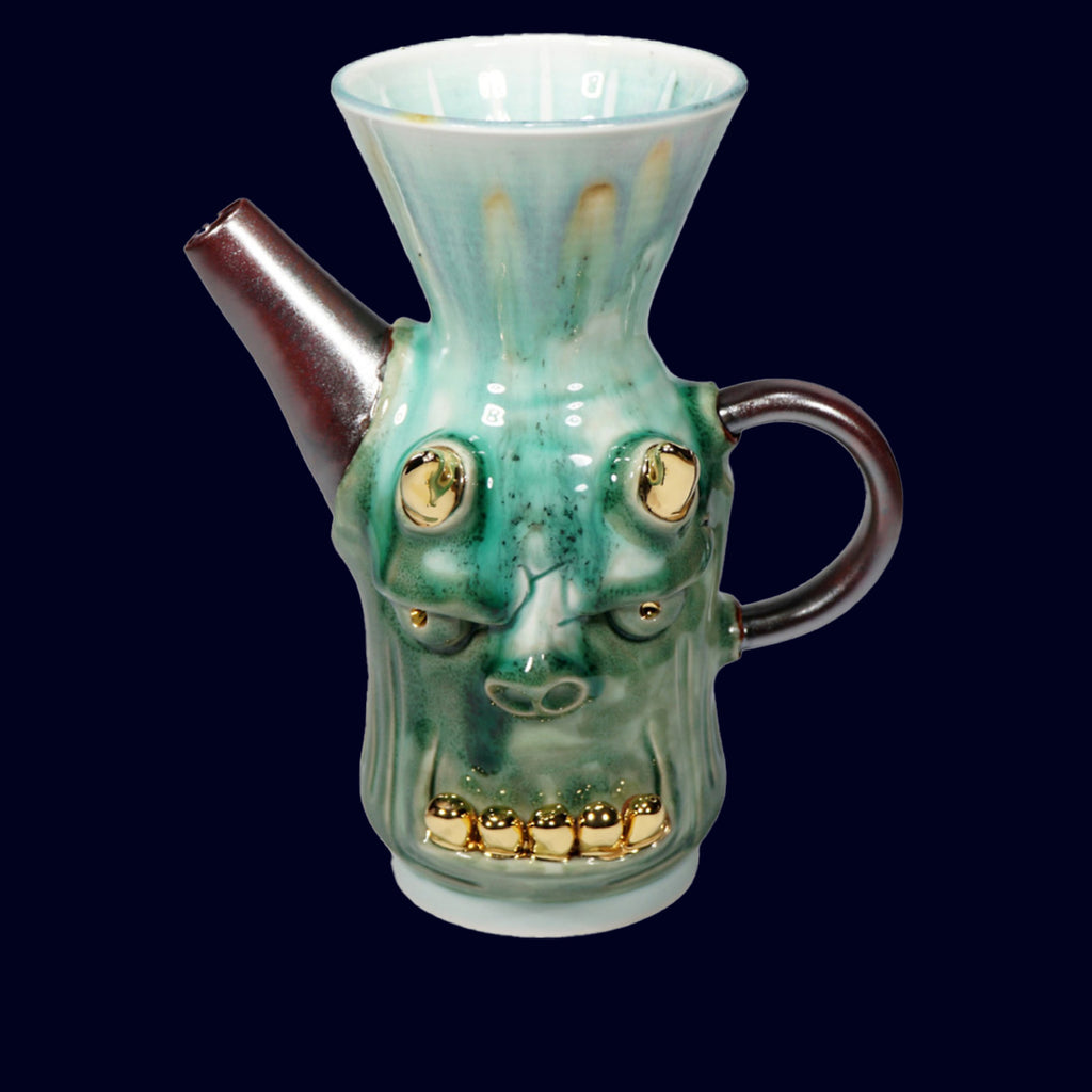 dogabi ceramic coffee hand dripper gold teeth
