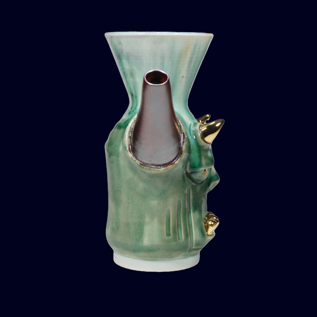 dogabi ceramic coffee hand dripper gold teeth