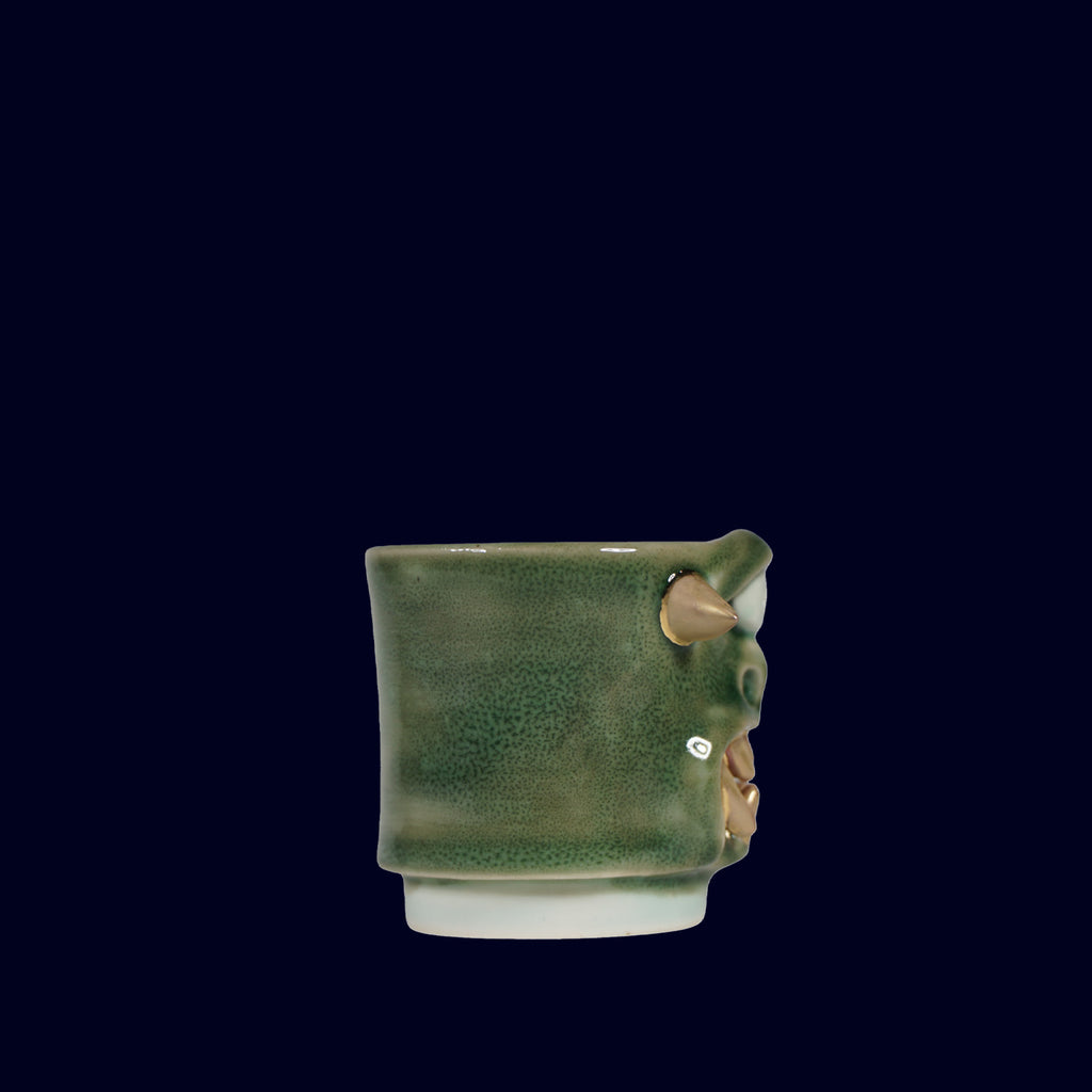 ceramich espresso cup gold teeth dogabi