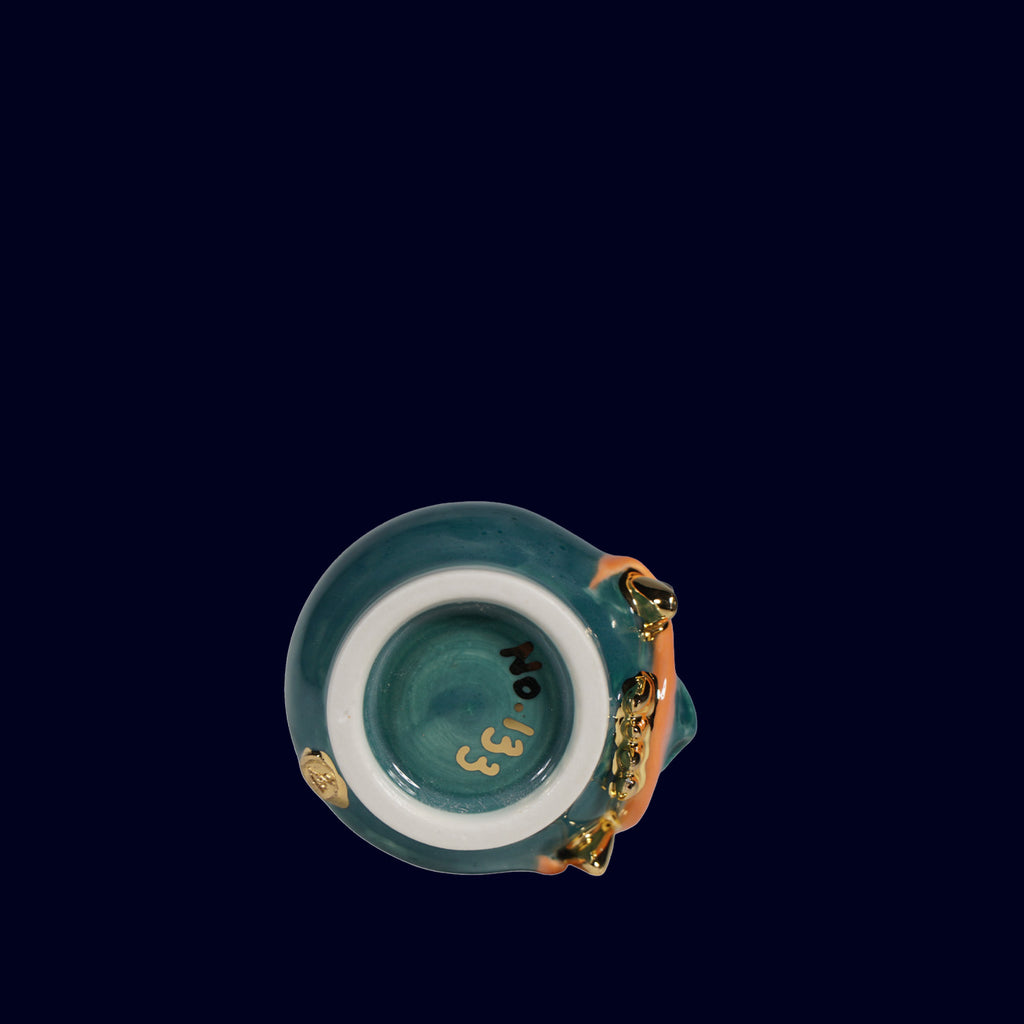 DOGABi ceramic espresso cup gold teeth