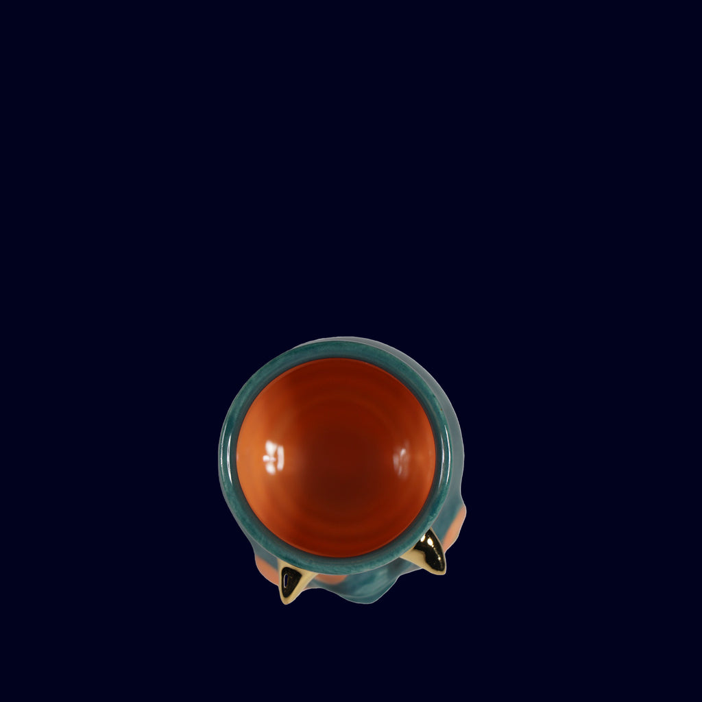 DOGABi ceramic espresso cup gold teeth