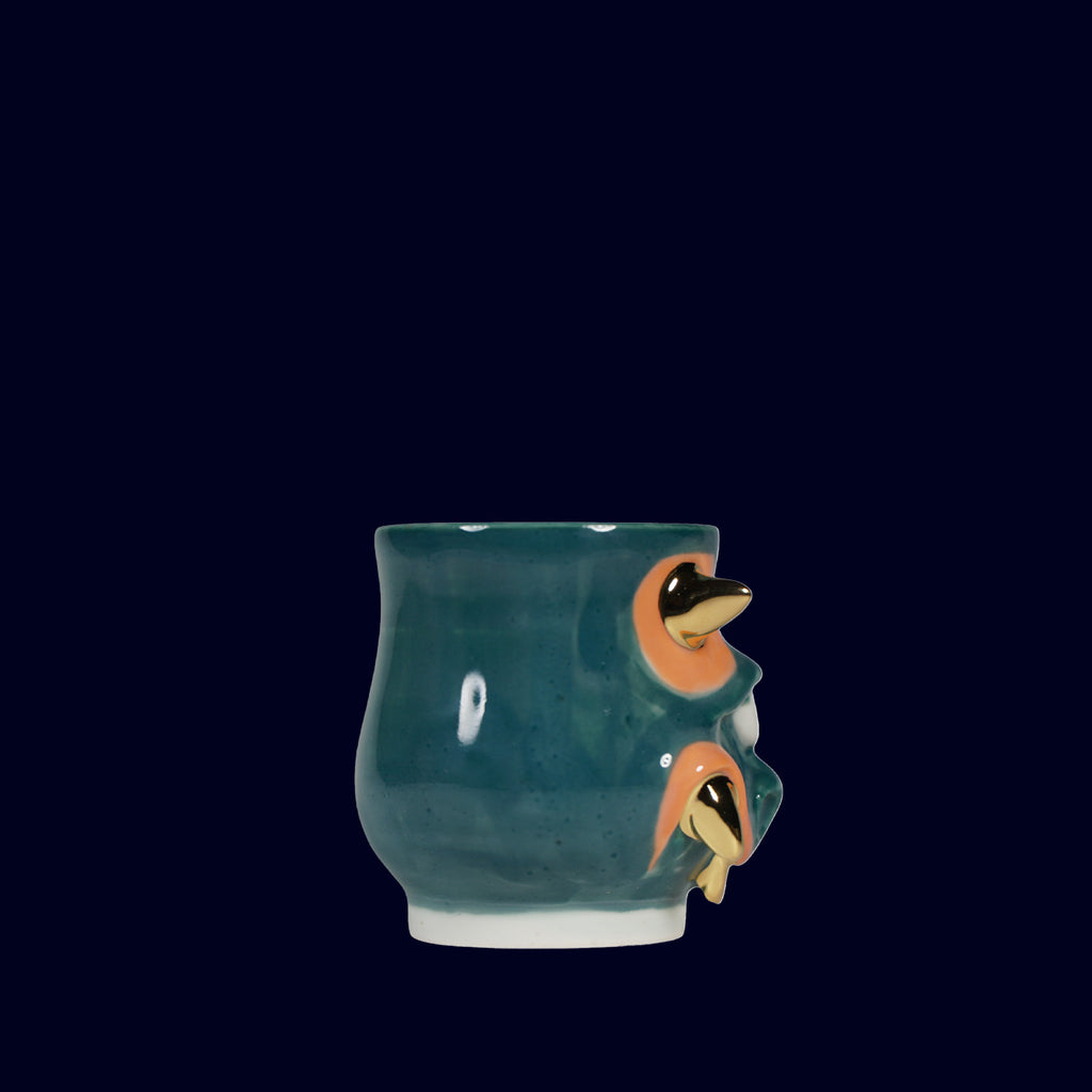 DOGABi ceramic espresso cup gold teeth