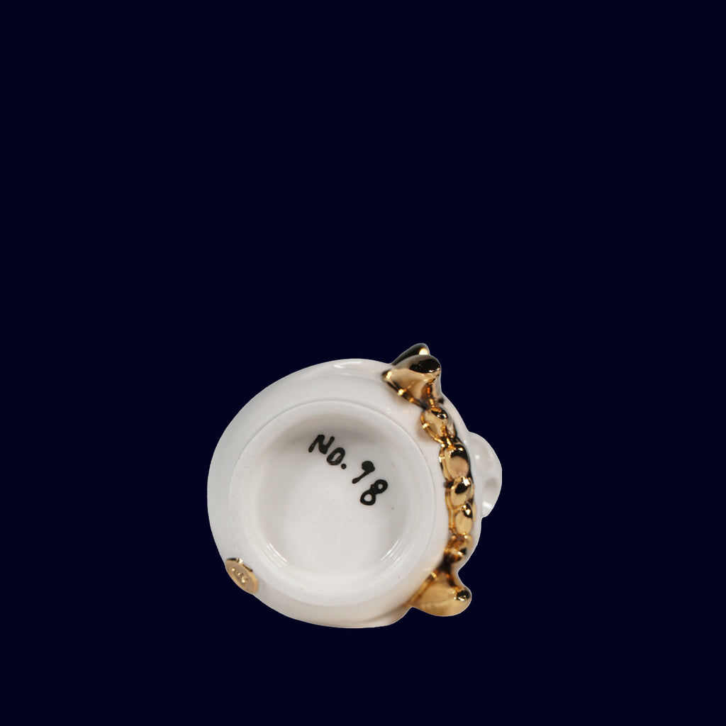 dogabi ceramic shot cup with gold teeth