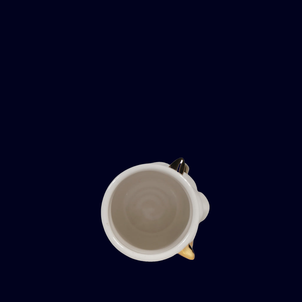 dogabi ceramic shot cup with gold teeth
