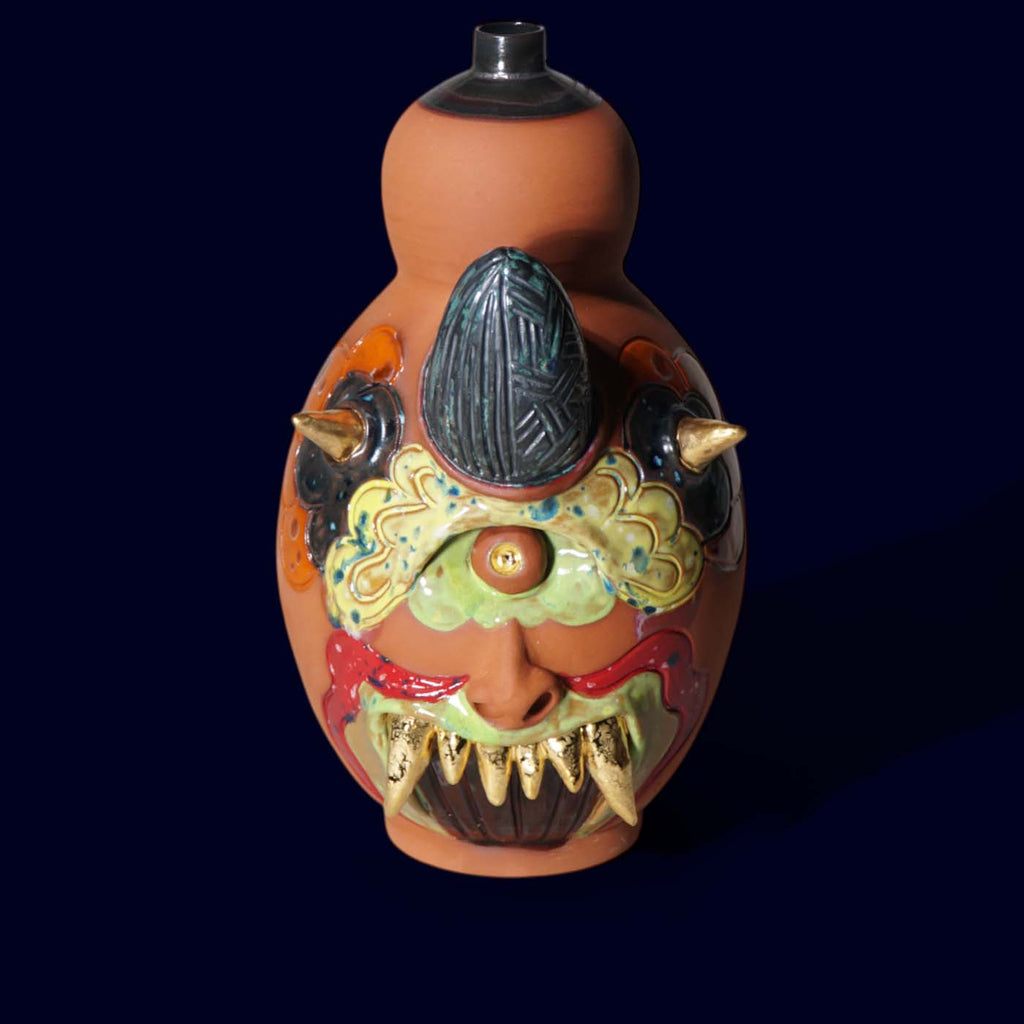 dogabi ceramic jar gold teeth
