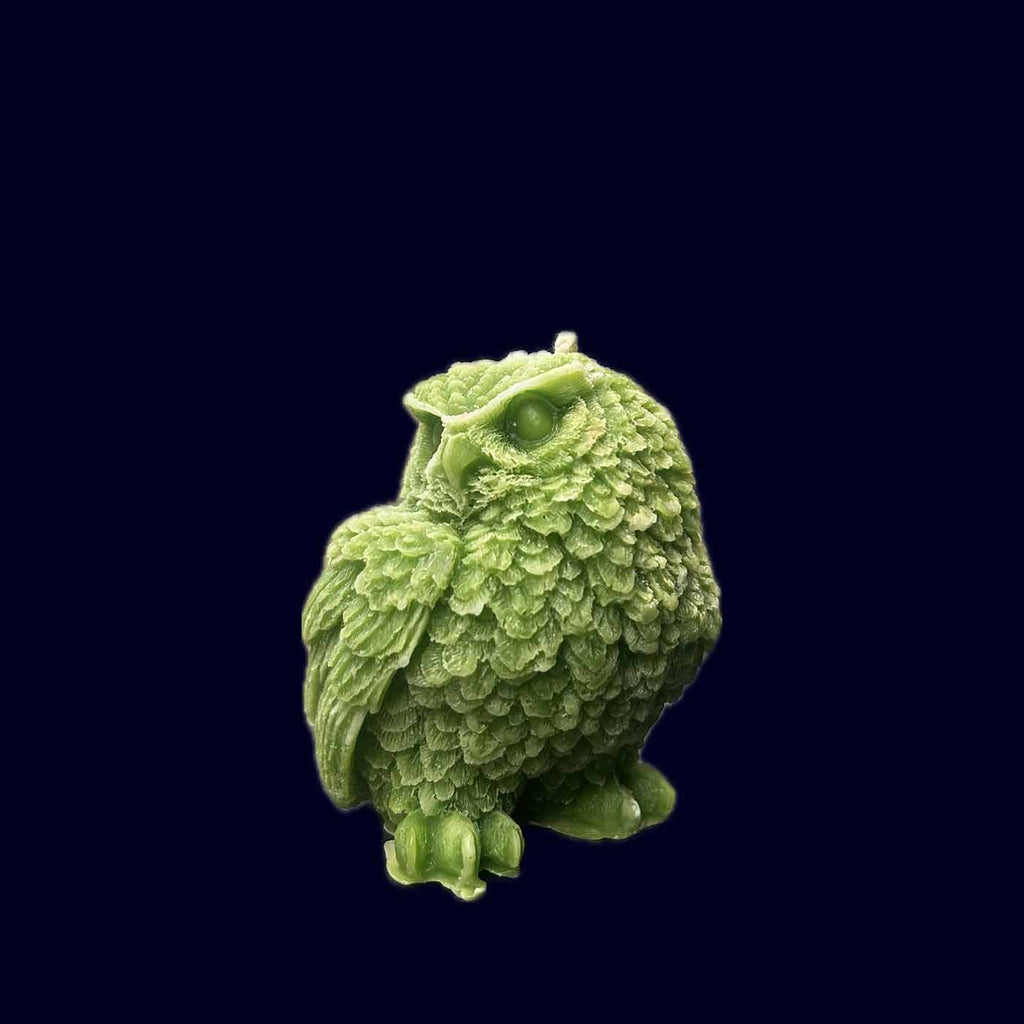 Little Owl Beeswax Candle Green - Takamichi Beauty Room