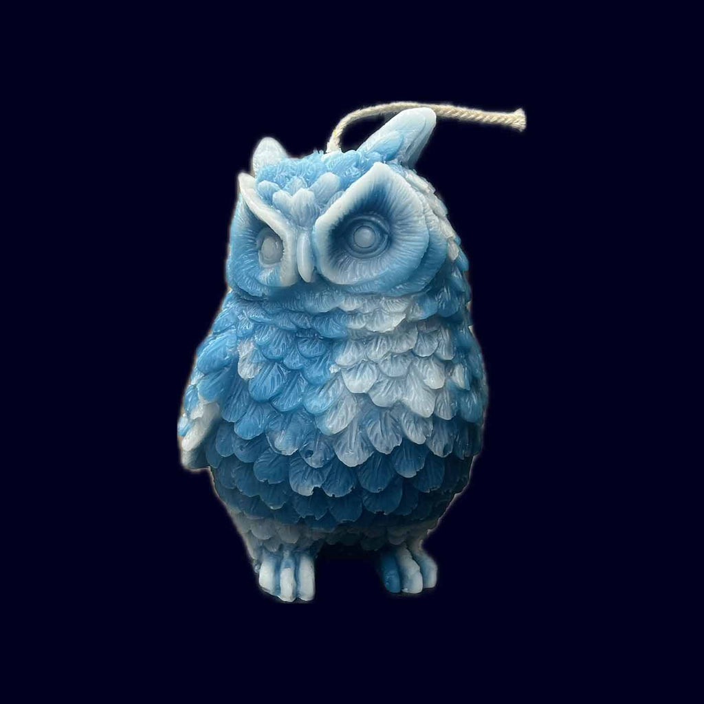 Owl Beeswax Candles Blue - Takamichi Beauty Room