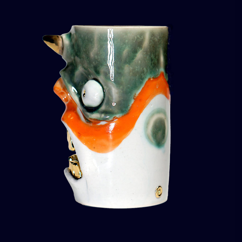 DOGABI CERAMIC VASE GOLD TEETH MONSTER