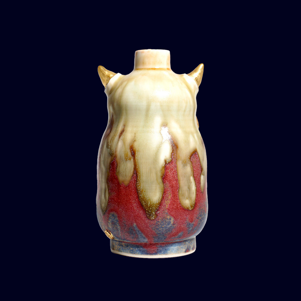 dogabi ceramic mon ster gold teeth decanter