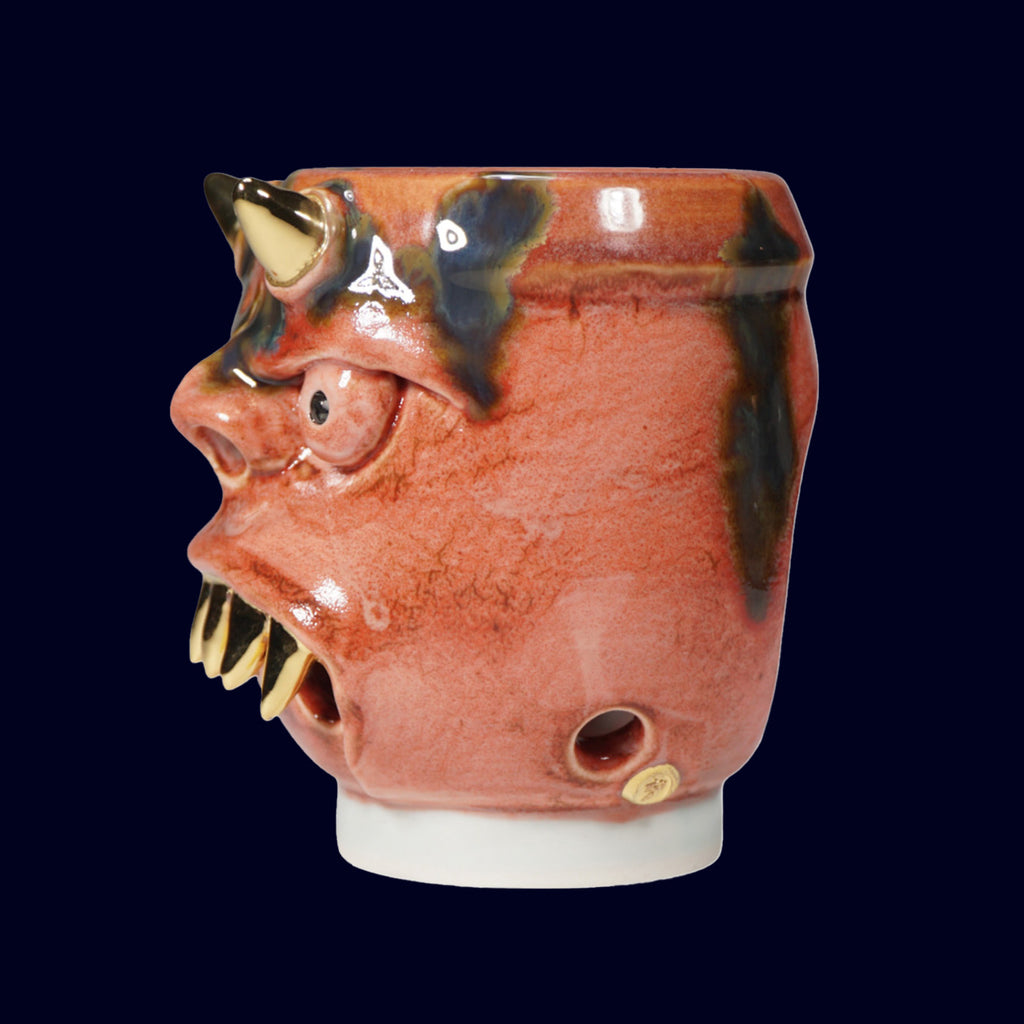 dogabi ceramic incense burner gold teeth