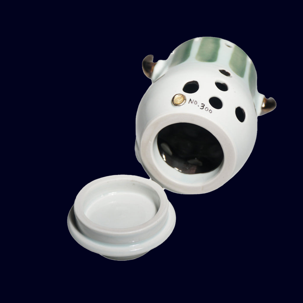 dogabi ceramic incense burner gold teeth