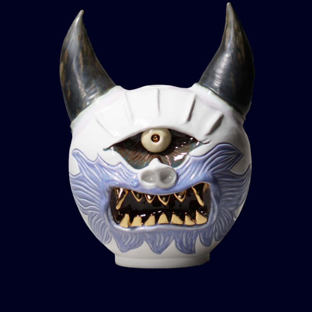 dogabi ceramic jar gold teeth 