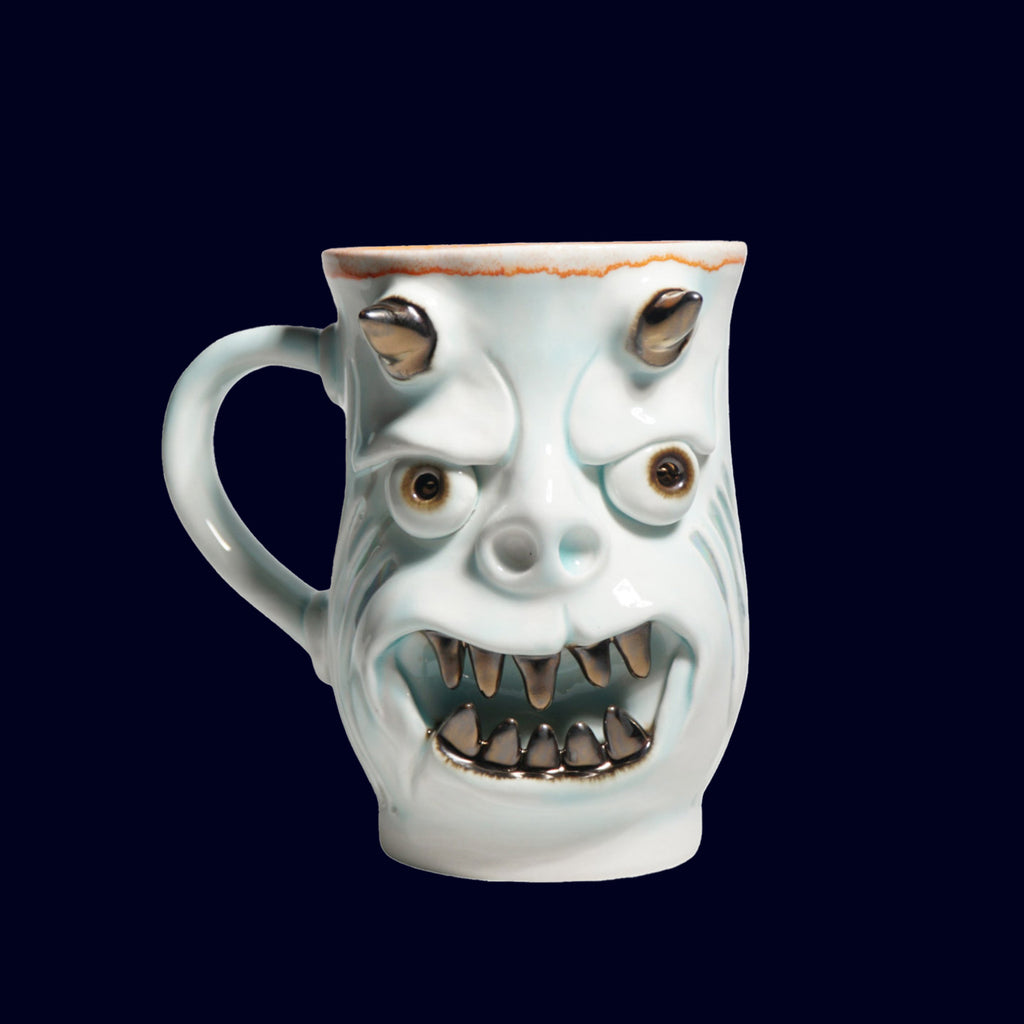 dogabi ceramic monster gold teeth mug