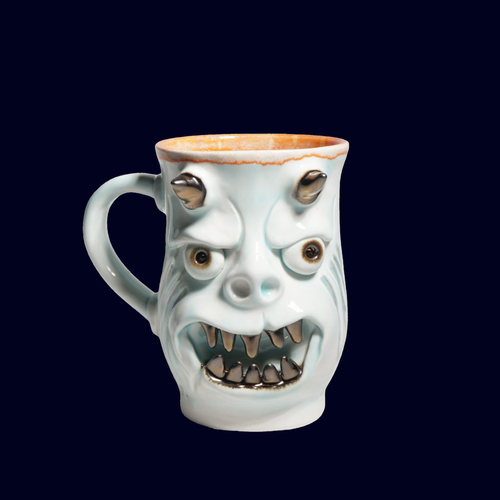 dogabi ceramic monster gold teeth mug