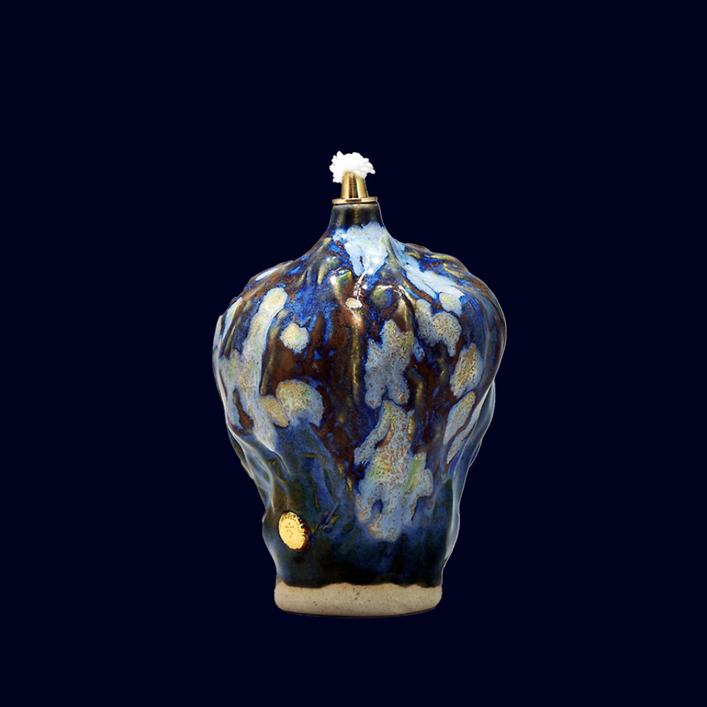 dogabi ceramic gold teeth oil lamp