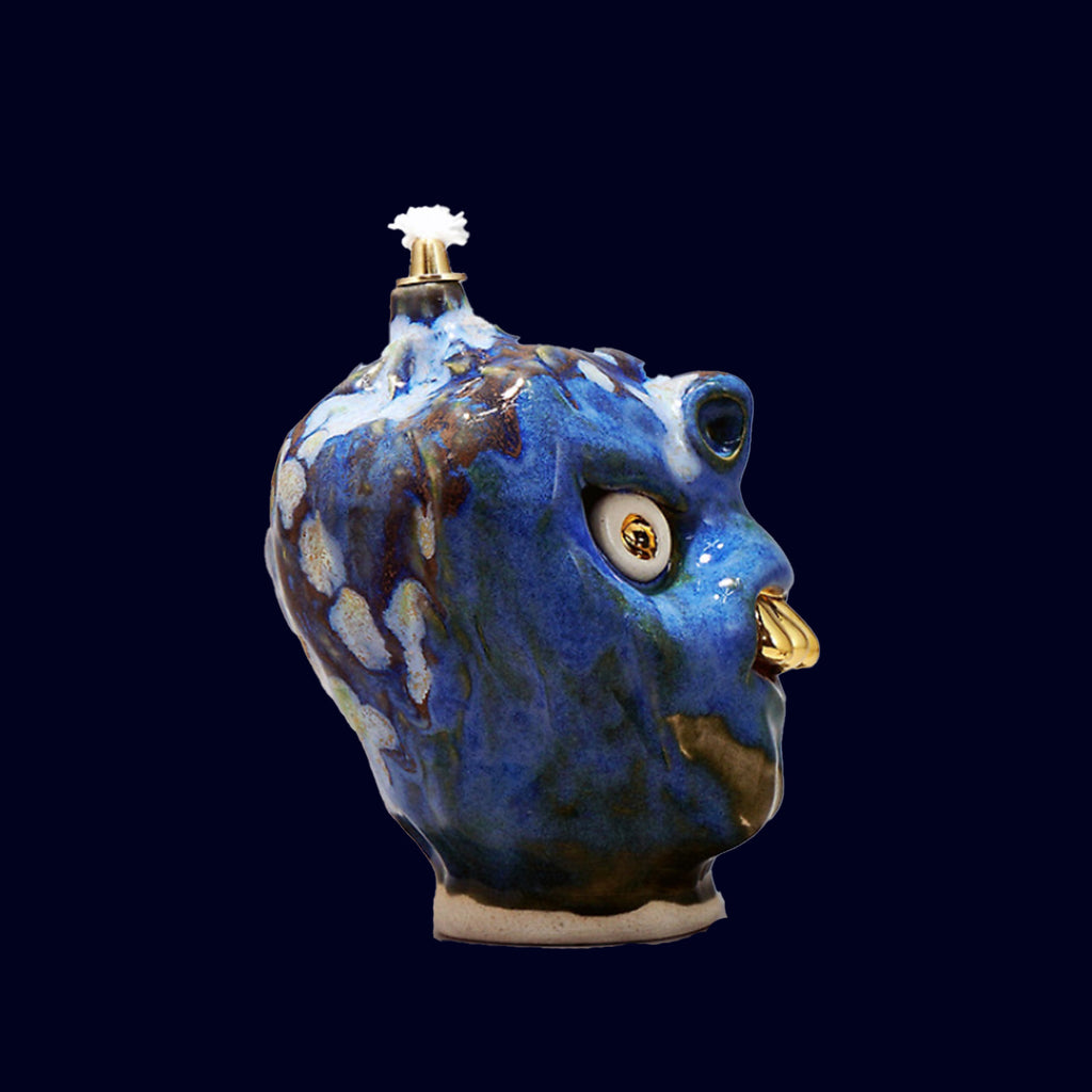 dogabi ceramic gold teeth oil lamp