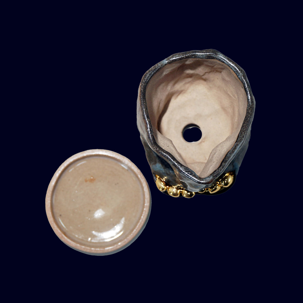 dogabi ceramic plant pot gold teeth