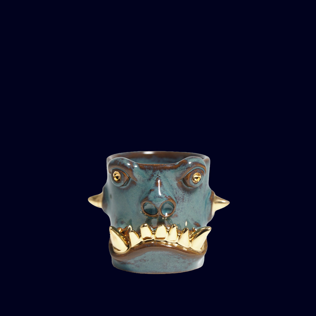 DOGABI CERAMIC SHOT CUP MONSTER GOLD TEETH