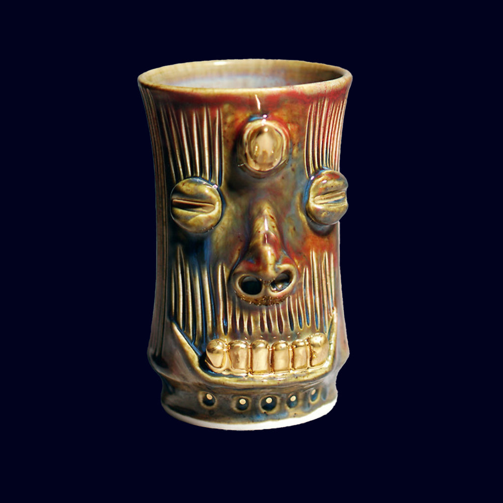 dogabi ceramic monster gold teeth oil vase