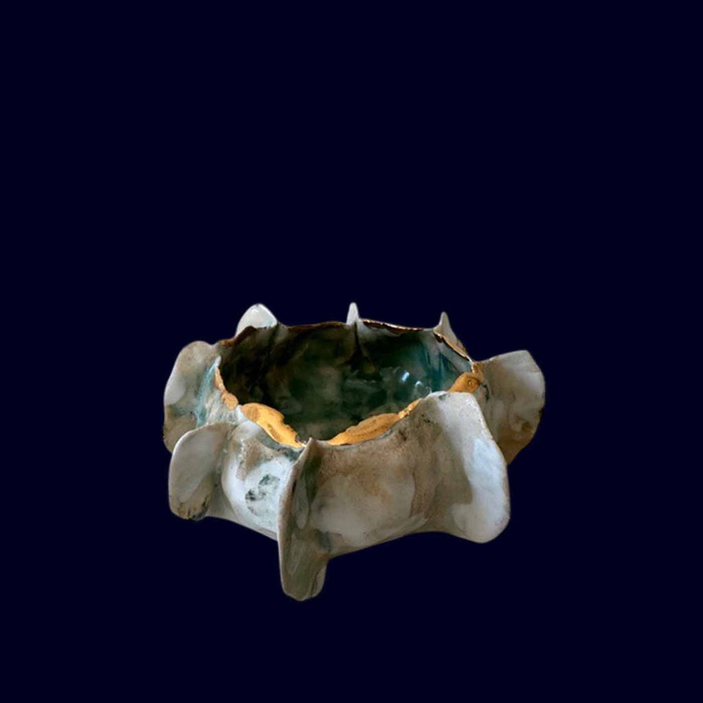 handmadeceramiccandleholdergre