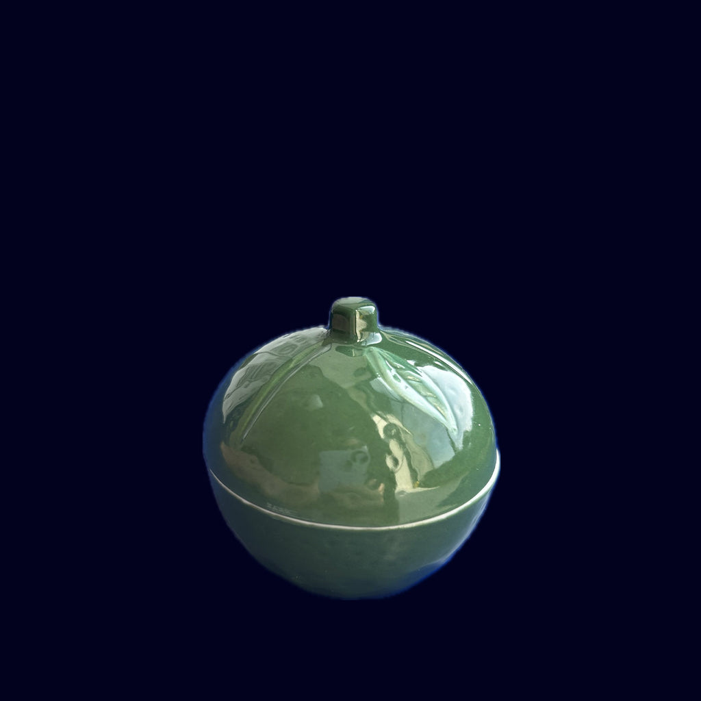 japanese ceramic salt box lime shape