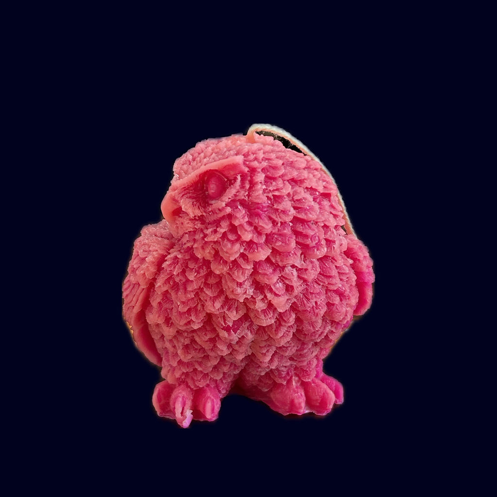 beeswax owl candle