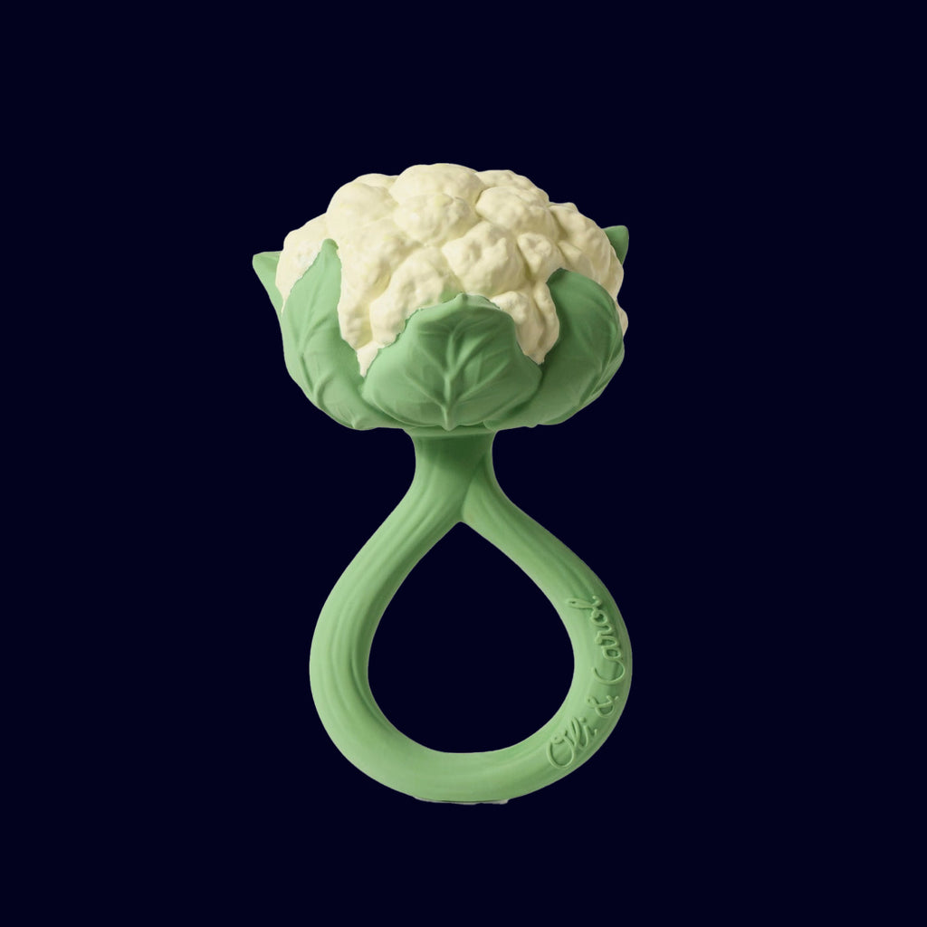 RUBBER RATTLE TOY CAULIFLOWER