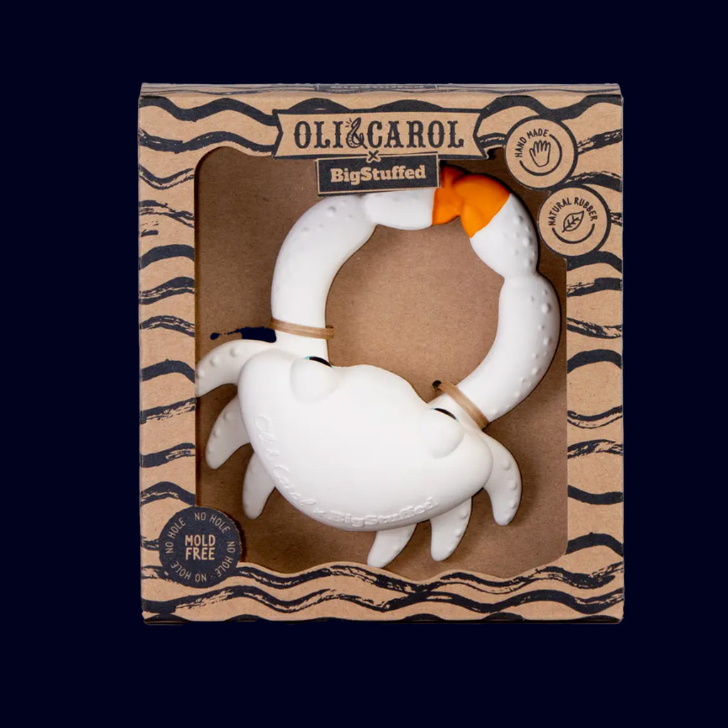 rubber toy for babie crab teether