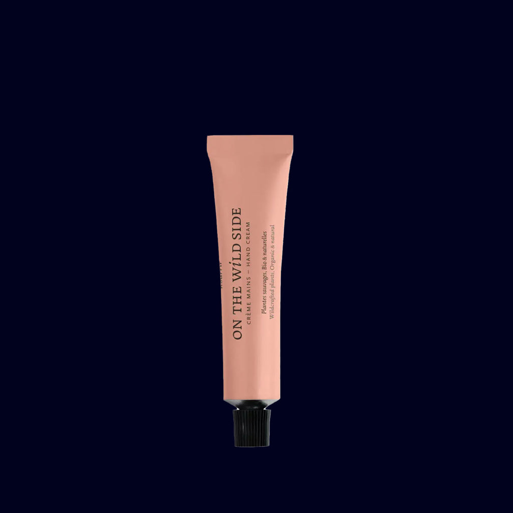organic hand cream in aluminum tube