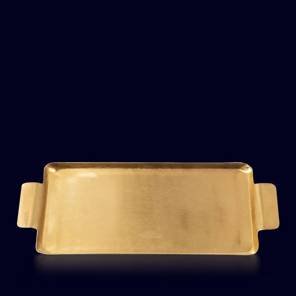 puebco rectangular brass tray