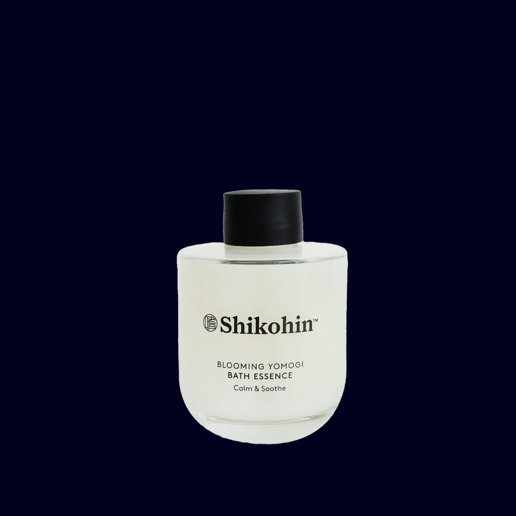 japanese bath essence in glass bottle shikohin