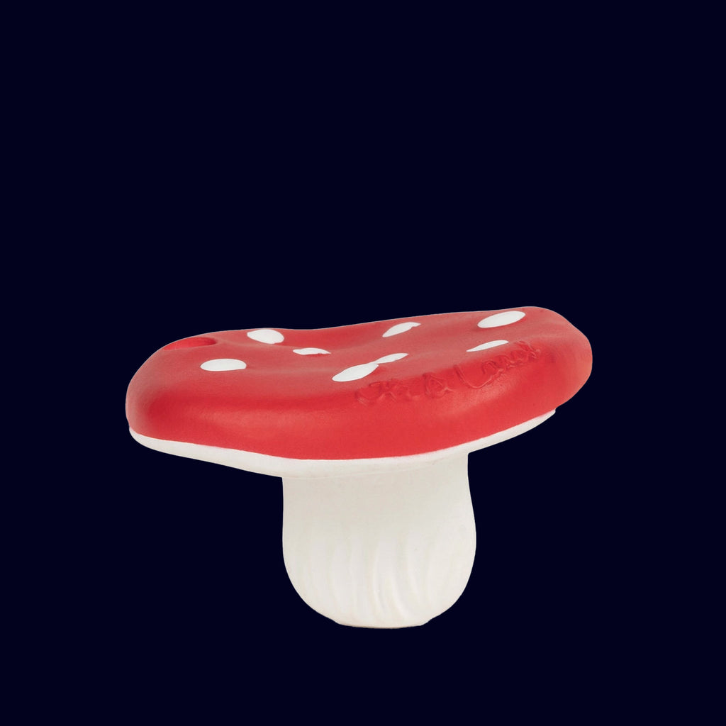 NATURAL RUBBER TOY MUSHROOM