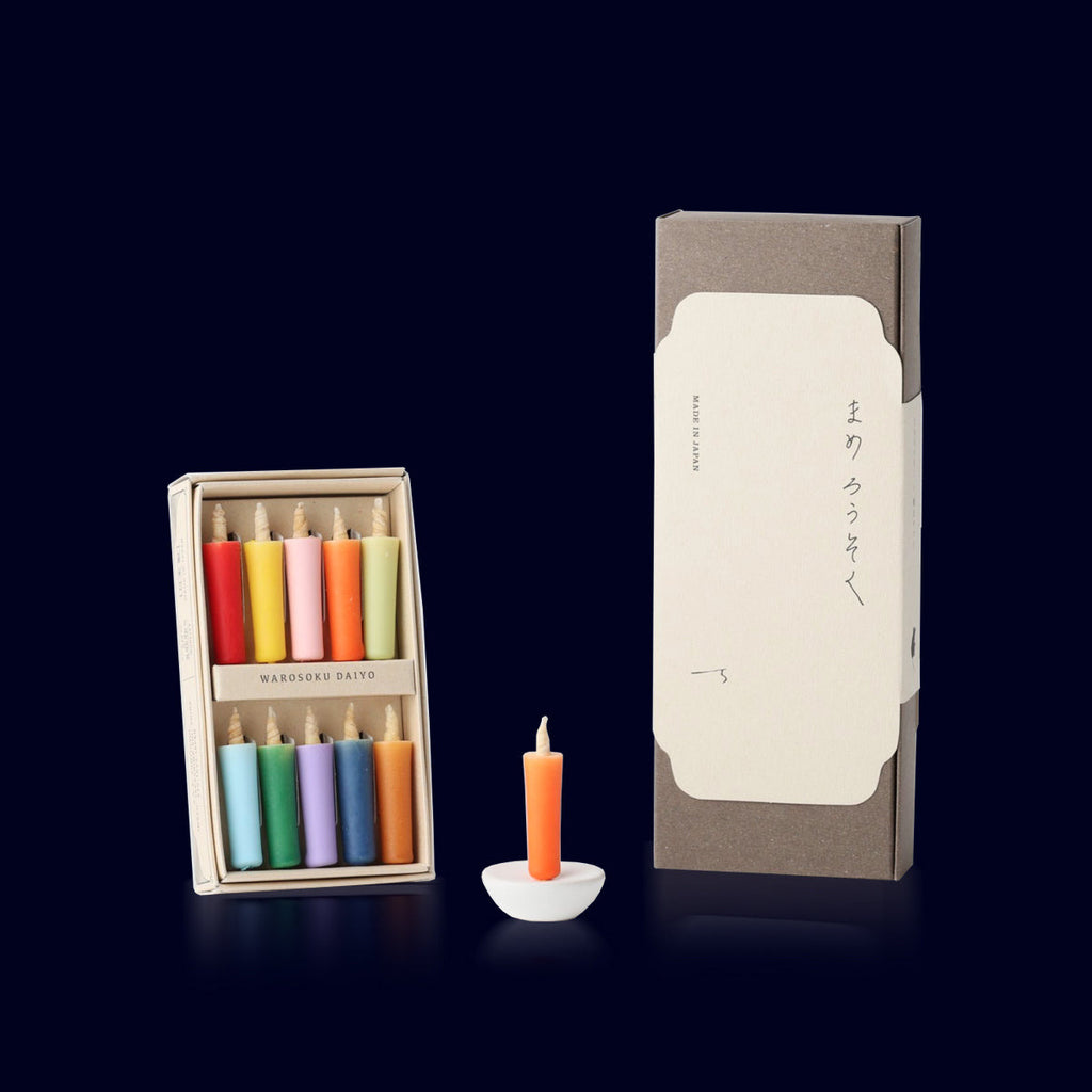 daiyo mini bright colored candles gift set