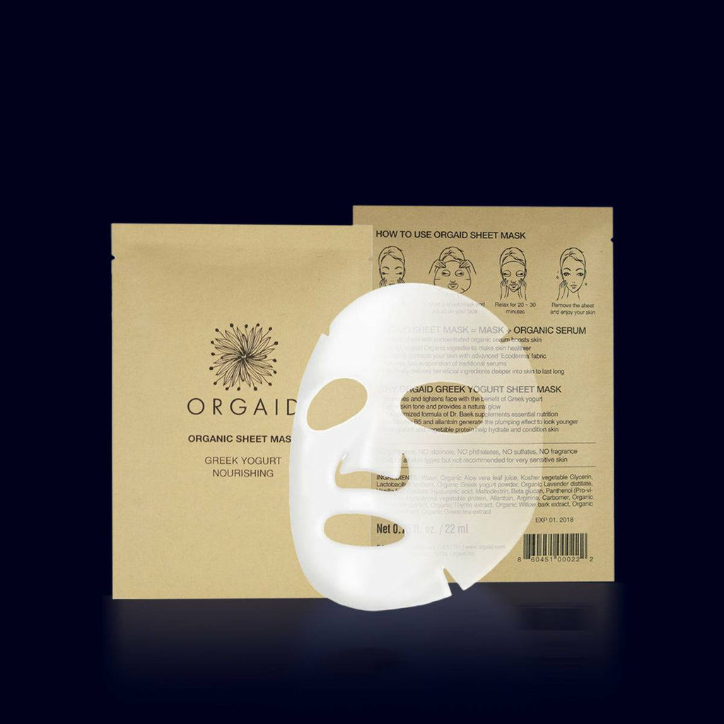 orgaid box organic nourishing sheet masks 