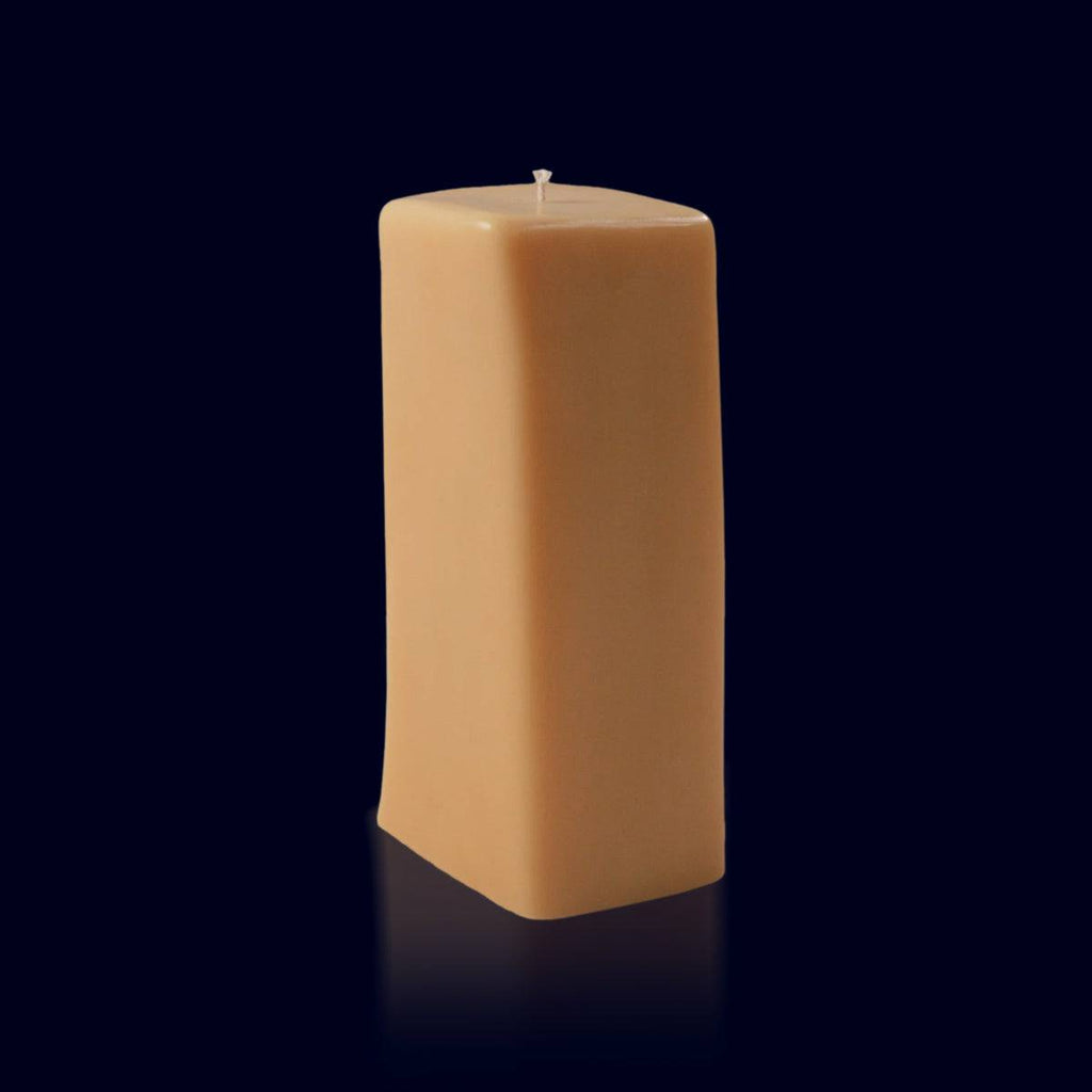 a large pillar candle, unscented and vegan, natural color by ann vincent