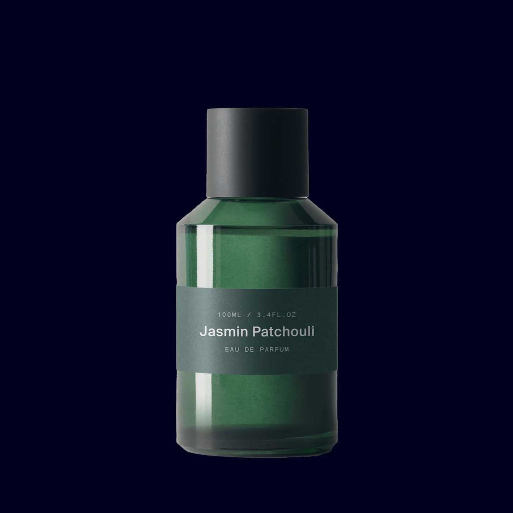 marie jeanne jasmin patchouli fragrance made in grasse in a green bottle