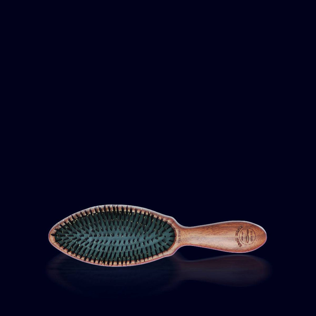 wood and natural bristle hair brush from japan
